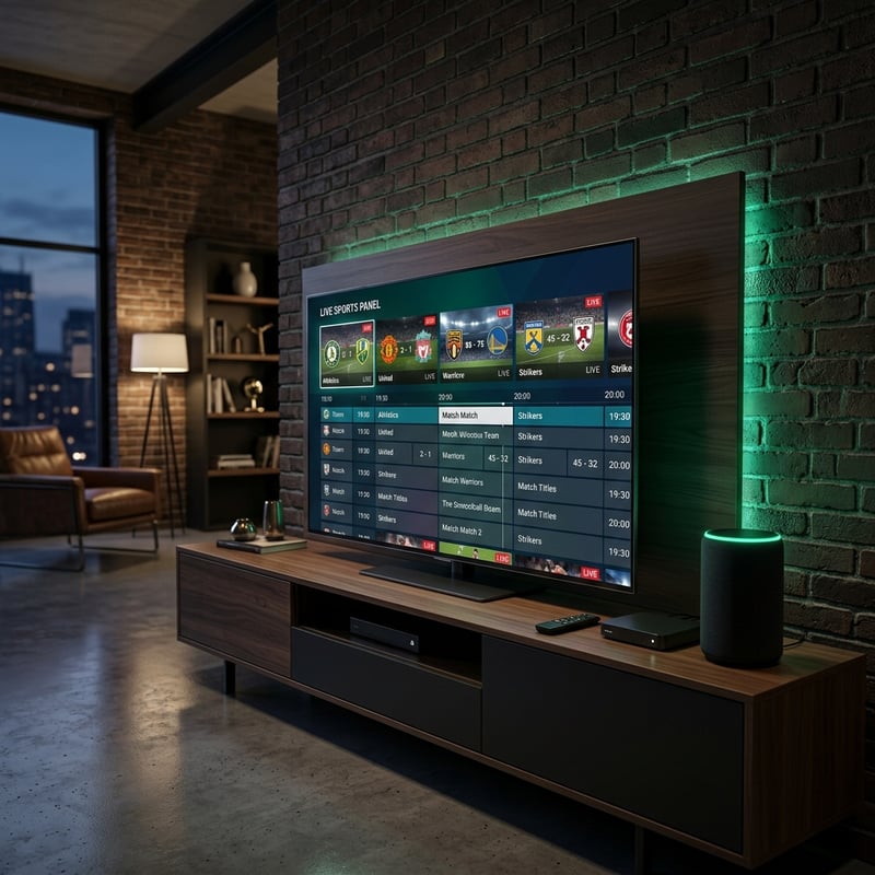 A flat screen TV with a menu on the screen.