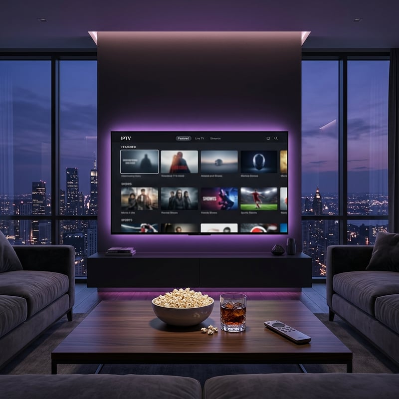 A large flat screen TV with a bowl of popcorn in front of it.