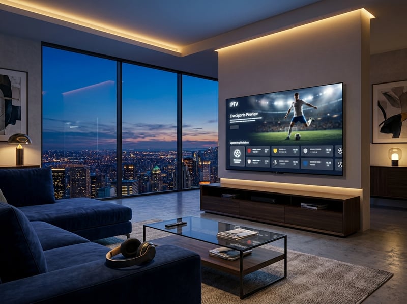 A large flat screen TV is mounted on the wall in a living room.